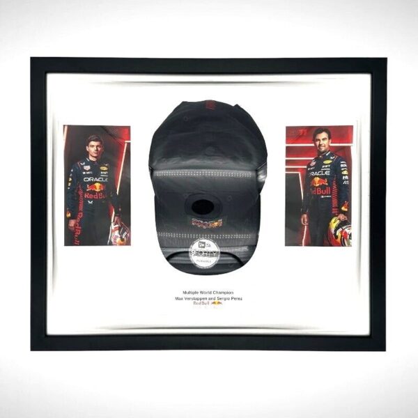 Max Verstappen & Sergio Perez Signed Red Bull Racing Cap - Image 5