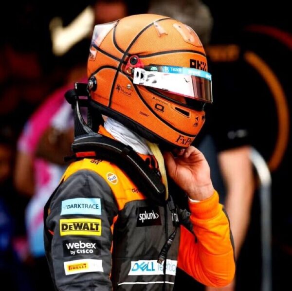 Lando Norris 2022 Miami 1:2 Mini Helmet McLaren Upgrade Bundle - Image 5