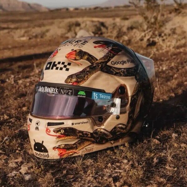 Lando Norris 2023 McLaren Vegas Rattlesnake Bell 1:2 Mini Helmet - Image 3