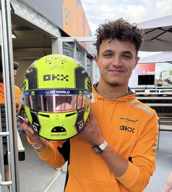 Lando Norris 2023 Season 1:2 Mini Helmet Fully Upgraded - Image 9