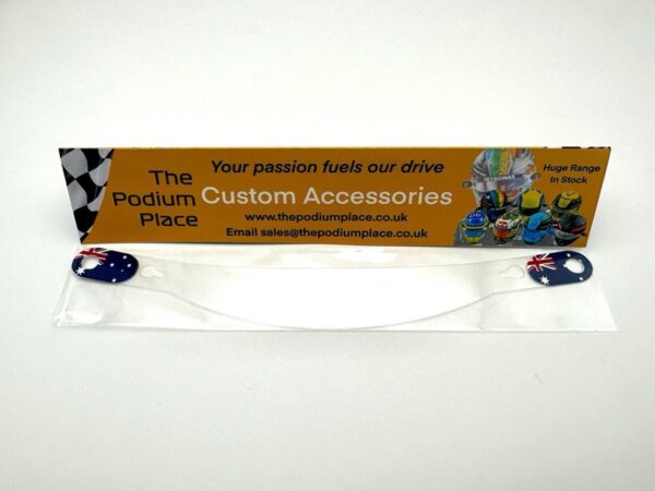Oscar Piastri 1:2 Scale Mini Helmet 2024 Australian Visor Tear Off x 2 Accessory - Image 7