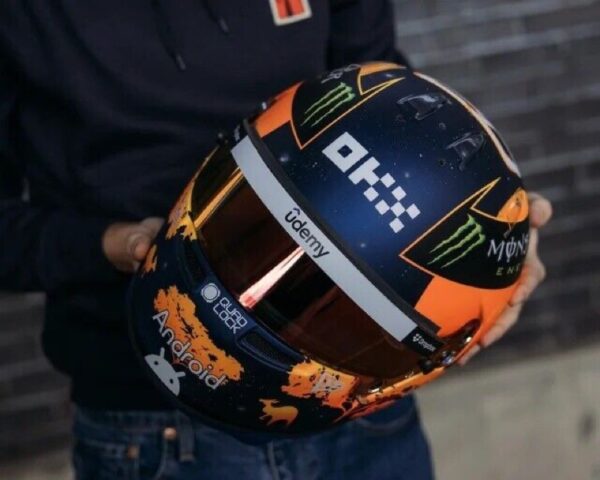 Oscar Piastri 2024 Melbourne 1:2 Mini Helmet Visor Strip - Image 3