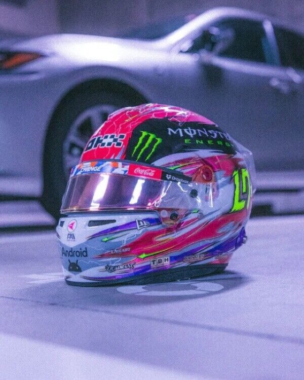 Lando Norris 2024 Japan 1:2 Mini Helmet With Tear Offs - Image 10