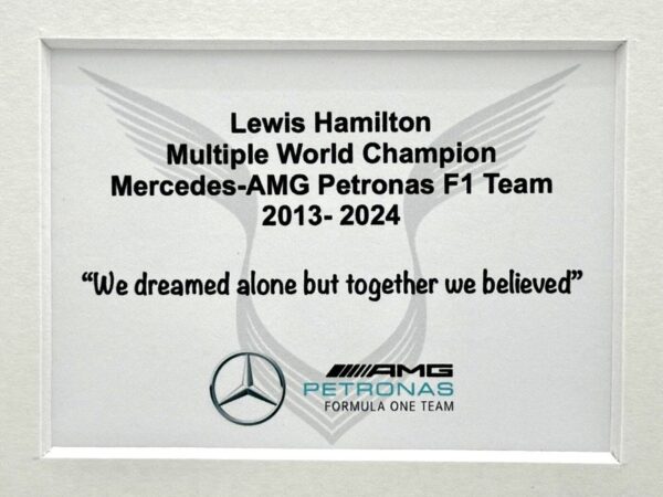 Lewis Hamilton Limited Edition Final Drivers Card Framed Homage 2024 - Image 2