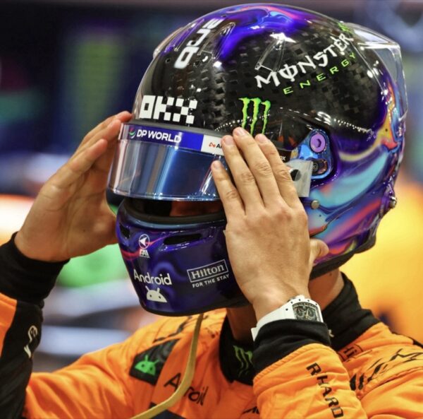 Lando Norris 2024 Singapore Winner 1:2 Mini Helmet Visor Strip - Image 7