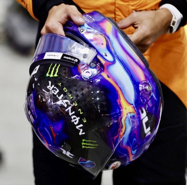 Lando Norris 2024 Singapore Winner 1:2 Mini Helmet Visor Strip - Image 9