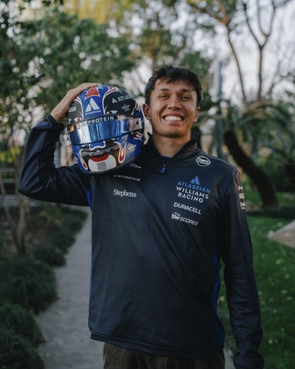 Alex Albon Williams 2024/2025 1:2 Mini Helmet Visor Strip - Image 3