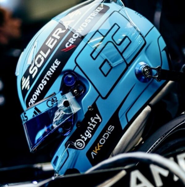Kimi Antonelli George Russell Split 1:2 Mini Helmet Signed by Kimi & Toto - Image 3