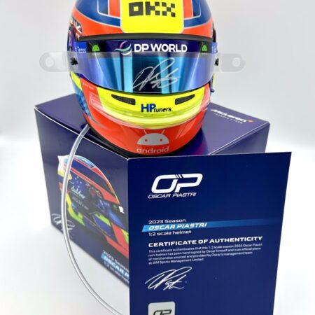 Oscar Piastri 2023 Signed and Upgraded 1:2 Mini helmet