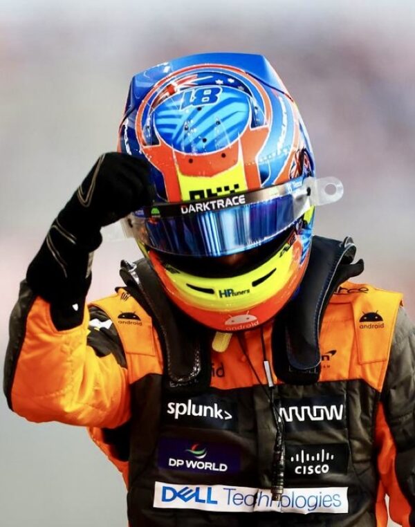 Oscar Piastri 2023 Signed and Upgraded 1:2 Mini helmet - Image 8