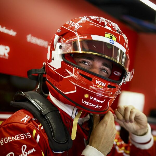 Charles Leclerc Ferrari 2024 Upgraded 1:2 Mini helmet - Image 3