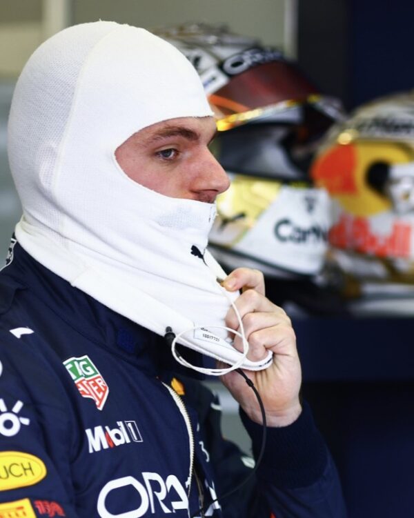 Max Verstappen 2022 Race Used NOMEX Balaclava Hood - Image 6
