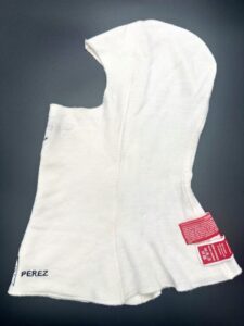 Sergio Perez 2022 Race Used NOMEX Balaclava Hood
