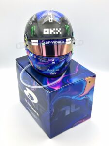 Lando Norris 2024 Singapore Quadrant 1:2 Mini Helmet Fully Upgraded