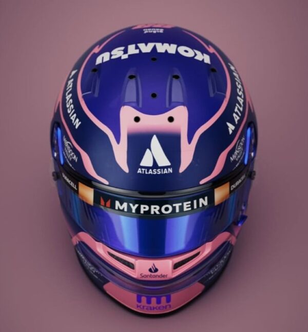 Alex Albon Williams 2024/2025 1:2 Mini Helmet Visor Strip - Image 4