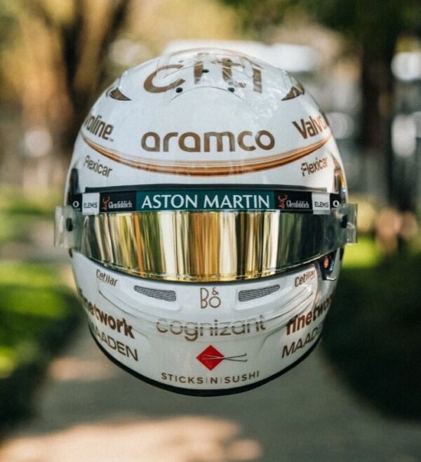 Fernando Alonso 2025 China Special 1:2 Mini Helmet Visor Strip - Image 2