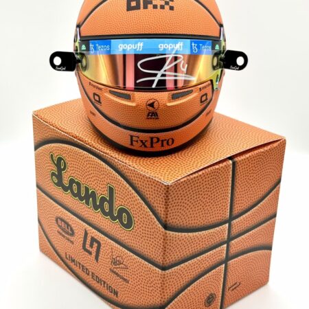 Lando Norris Miami 2022 Signed & Upgraded 1:2 Mini Basketball Helmet