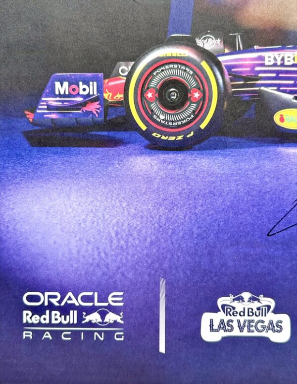 Max Verstappen & Sergio Perez Signed 2023 Las Vegas Ltd Edition Picture - Image 2