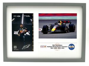 Max Verstappen 2024 Drivers Card Framed Homage M4X 4 Times Champ