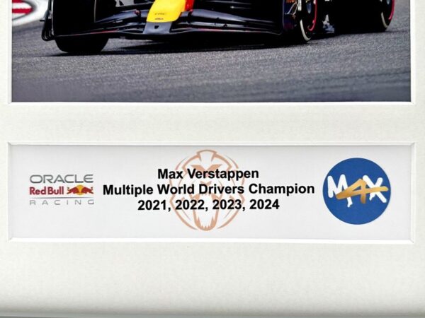 Max Verstappen 2024 Drivers Card Framed Homage M4X 4 Times Champ - Image 2