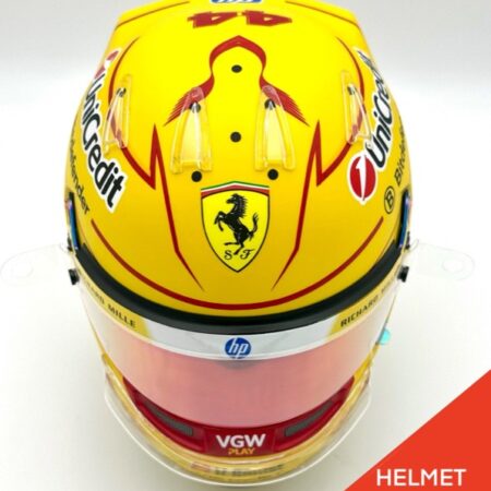Lewis Hamilton 2025 Ferrari 1:2 Mini Helmet Upgrade Bundle