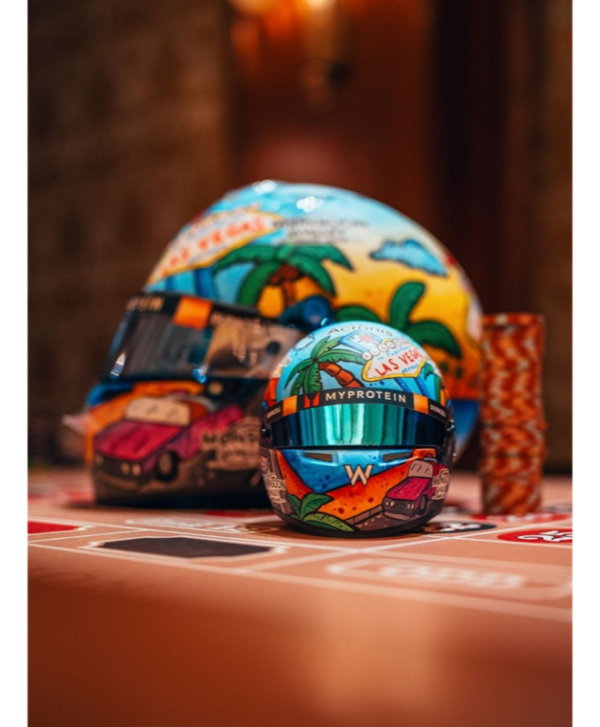 Alex Albon Signed 2023 Williams Las Vegas 1:2 Special Edition Helmet - Image 9