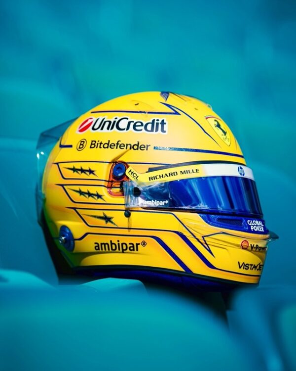 Lewis Hamilton 2025 Ferrari 1:2 Mini Helmet Visor Strip - Image 5