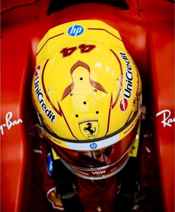 Lewis Hamilton 2025 Ferrari 1:2 Mini Helmet Upgrade Bundle - Image 7