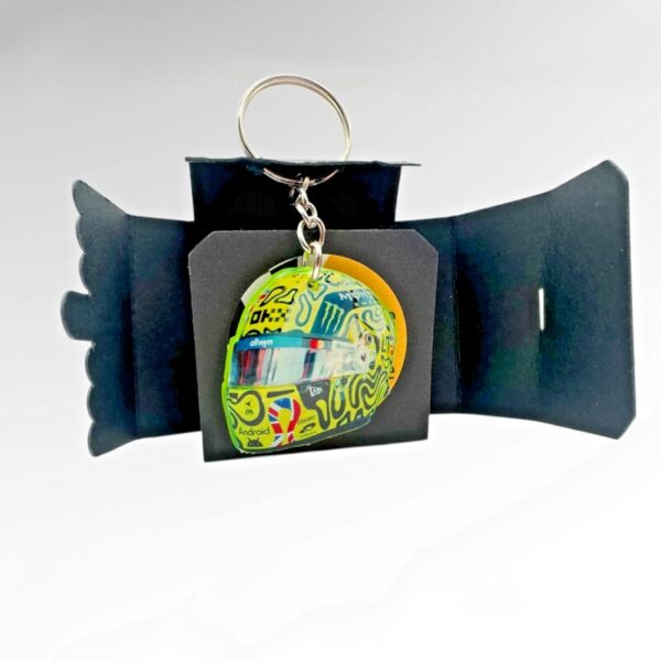 Lando Norris 2025 Silverstone GP Win Helmet Keyring - Image 2