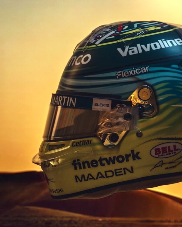 Fernando Alonso 2025 1:2 Saudi Special Edition Helmet Fully Upgraded - Image 3
