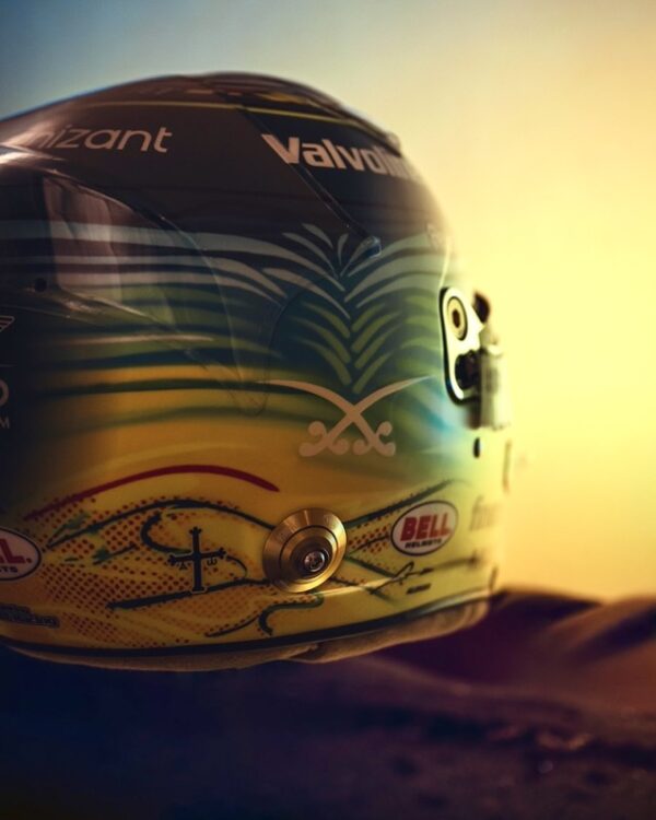 Fernando Alonso 2025 1:2 Saudi Special Edition Helmet Fully Upgraded - Image 4