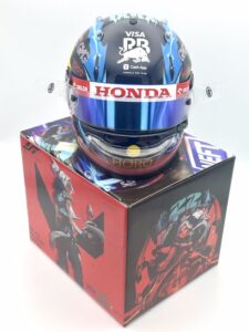 Yuki Tsunoda 2024 Spa 1:2 Mini Helmet with upgrades