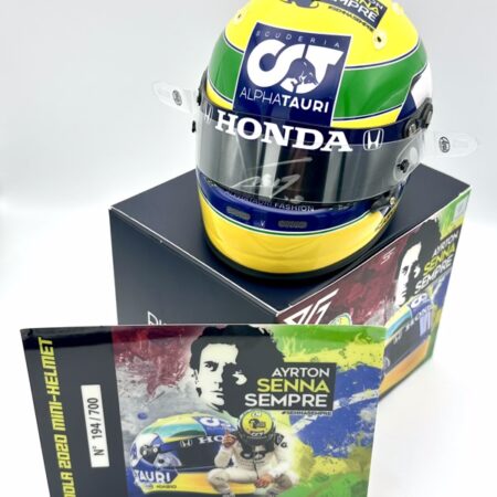 Pierre Gasly Signed 2020 Imola Senna Tribute 1:2 Mini Helmet + Upgrades