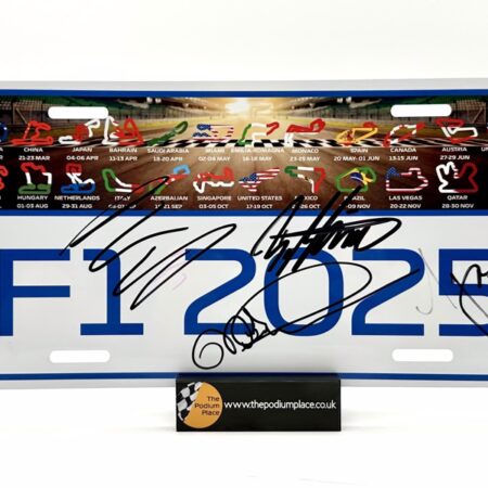 2025 Licence Number Plate Multiple Signed inc. Kimi Antonelli