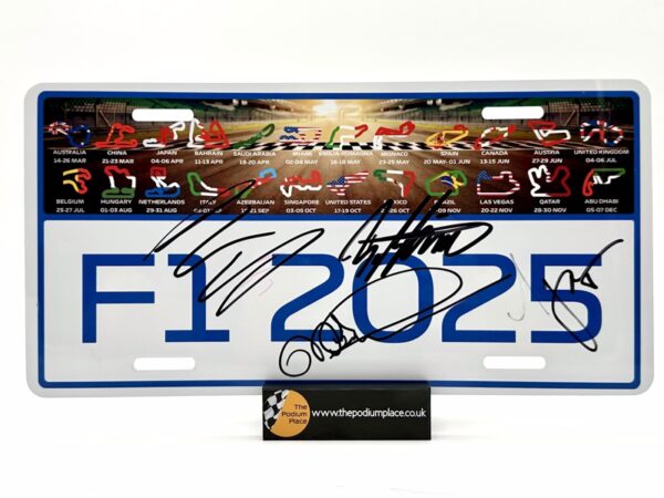 2025 Licence Number Plate Multiple Signed inc. Kimi Antonelli