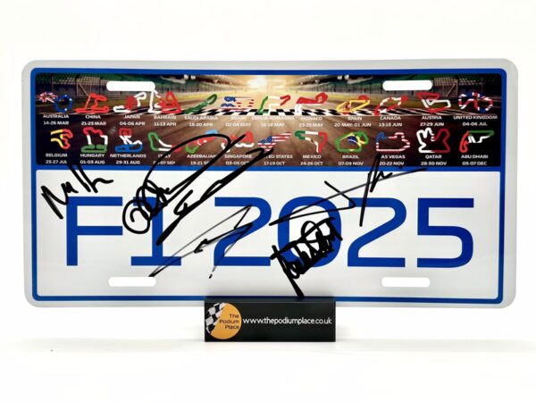 2025 Licence Number Plate Multiple signed x 6