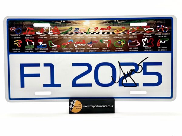 2025 Licence Number Plate Signed by Ayao Komatsu - Haas