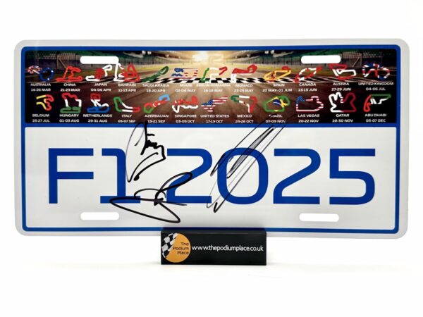 2025 Licence Number Plate Multiple Signed x 3