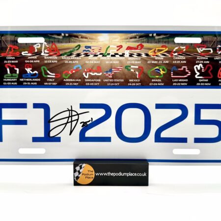 2025 Licence Number Plate Signed by James Vowles