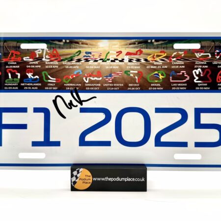 2025 Licence Number Plate Signed by Mattia Binotto - Stake