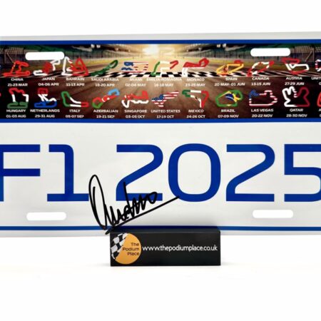 2025 Licence Number Plate Signed by Andrea Stella McLaren