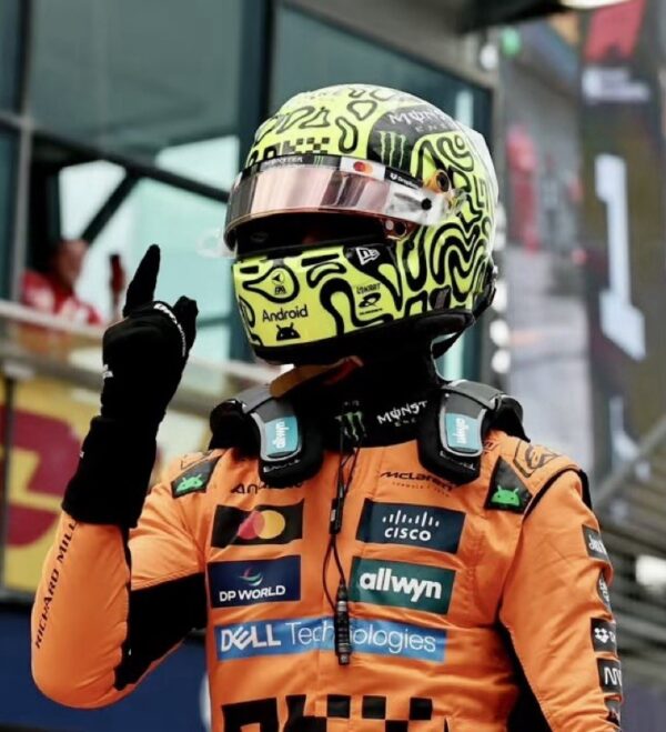 Lando Norris 2025 Melbourne 1:2 Mini Helmet Visor Strip