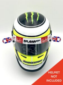 Jenson Button 1:2 2009 BELL HP3 Helmet F1 Brawn Upgrade Bundle