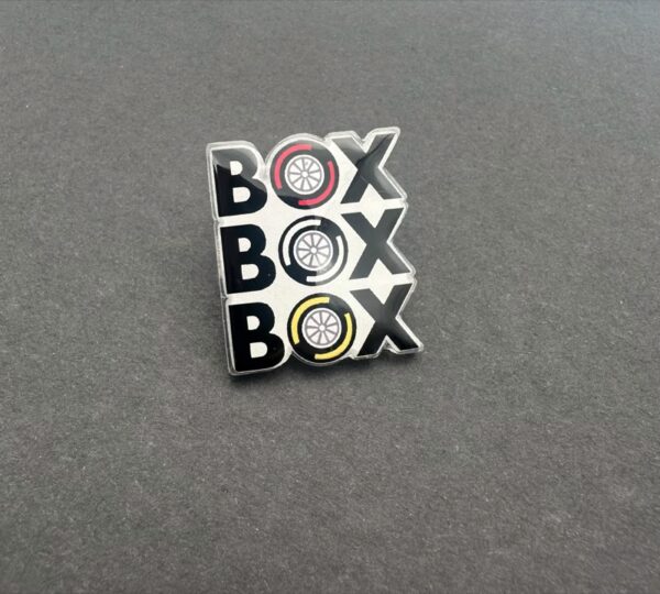 Box Box Box Pin Badge