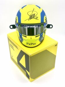 Lando Norris 2022 Season Signed and Upgraded 1:2 Mini helmet