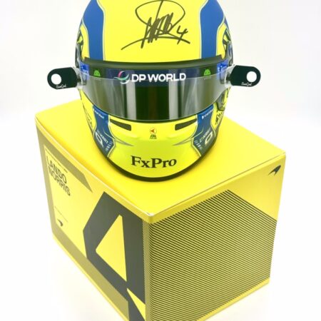 Lando Norris 2022 Season Signed and Upgraded 1:2 Mini helmet