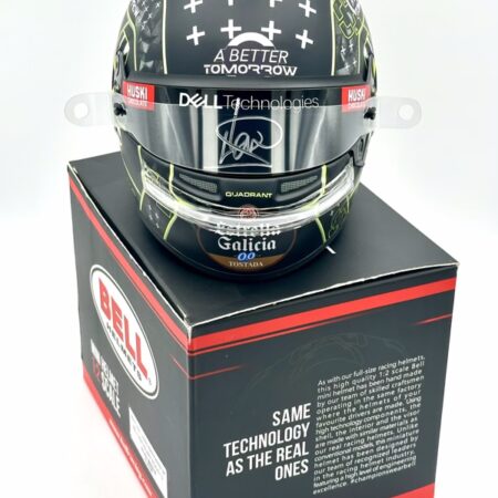 Lando Norris 2020 Signed Bahrain Quadrant Upgraded 1:2 Mini helmet