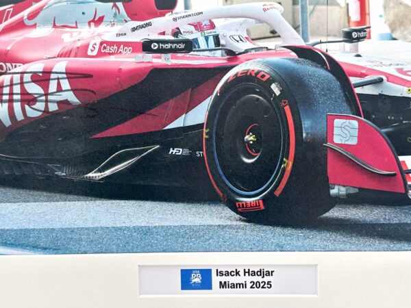 Isack Hadjar Signed Miami 2025 Racing Bulls VCARB 02 Framed Picture - Image 3