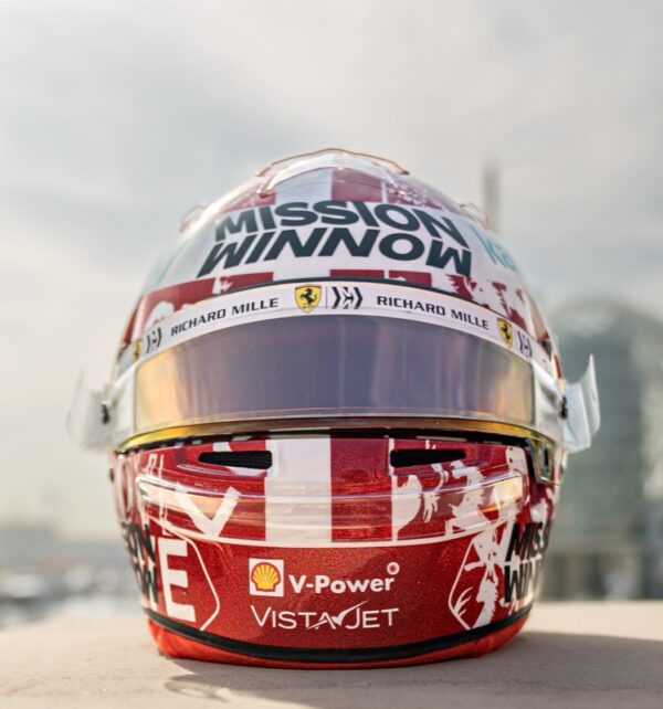 Charles Leclerc Ferrari 2021 Abu Dhabi 1:2 BELL Helmet Upgrade Bundle - Image 2