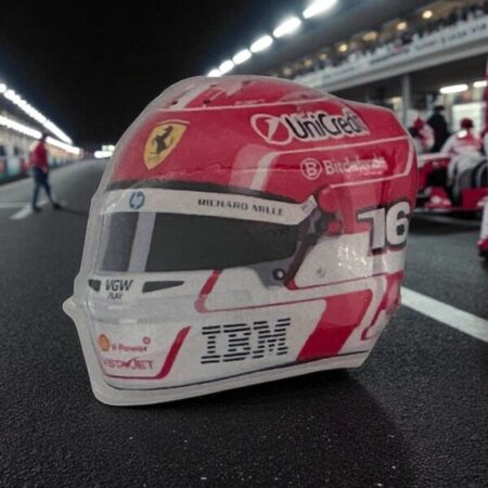 Charles Leclerc 2025 Ferrari Helmet Pin Badge